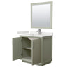 Custom image for Light Green with Brushed Nickel Trim / White Quartz / 34