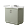 Custom image for Light Green with Brushed Nickel Trim / White Quartz / No Mirror