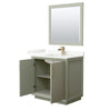 Custom image for Light Green with Satin Bronze Trim / Giotto Quartz / 34