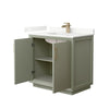 Custom image for Light Green with Satin Bronze Trim / Giotto Quartz / No Mirror