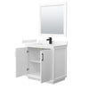 Custom image for White with Matte Black Trim / Carrara Cultured Marble / 34