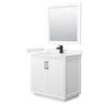 Custom image for White with Matte Black Trim / Carrara Cultured Marble / 34