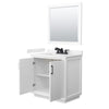 Custom image for White with Matte Black Trim / Carrara Cultured Marble / 34