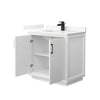 Custom image for White with Matte Black Trim / Giotto Quartz / No Mirror