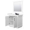 Custom image for White with Matte Black Trim / White Cultured Marble / 34