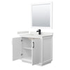 Custom image for White with Matte Black Trim / White Quartz / 34