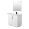 Custom image for White with Matte Black Trim / White Quartz / 34