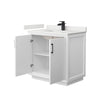 Custom image for White with Matte Black Trim / White Quartz / No Mirror