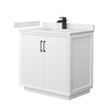 Custom image for White with Matte Black Trim / White Quartz / No Mirror
