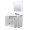 Custom image for White with Brushed Nickel Trim / Carrara Cultured Marble / 34