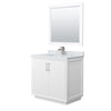 Custom image for White with Brushed Nickel Trim / White Carrara Marble / 34