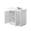 Custom image for White with Brushed Nickel Trim / Giotto Quartz / No Mirror