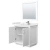 Custom image for White with Brushed Nickel Trim / White Cultured Marble / 34