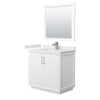 Custom image for White with Brushed Nickel Trim / White Cultured Marble / 34