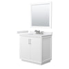 Custom image for White with Brushed Nickel Trim / White Cultured Marble / 34