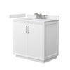 Custom image for White with Brushed Nickel Trim / White Cultured Marble / No Mirror