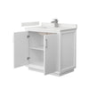 Custom image for White with Brushed Nickel Trim / White Quartz / No Mirror