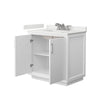Custom image for White with Brushed Nickel Trim / White Quartz / No Mirror