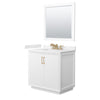 Custom image for White with Satin Bronze Trim / Carrara Cultured Marble / 34