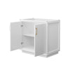 Custom image for White with Satin Bronze Trim / No Mirror