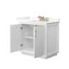 Custom image for White with Satin Bronze Trim / Giotto Quartz / No Mirror
