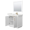 Custom image for White with Satin Bronze Trim / White Quartz / 34