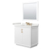 Custom image for White with Satin Bronze Trim / White Quartz / 34