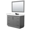 Custom image for Dark Gray with Matte Black Trim / Carrara Cultured Marble / 46