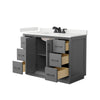 Custom image for Dark Gray with Matte Black Trim / White Quartz / No Mirror