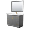 Custom image for Dark Gray with Satin Bronze Trim / Carrara Cultured Marble / 46