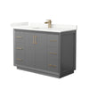 Custom image for Dark Gray with Satin Bronze Trim / Giotto Quartz / No Mirror