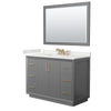 Custom image for Dark Gray with Satin Bronze Trim / White Quartz / 46