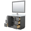 Custom image for Dark Gray with Brushed Nickel Trim / White Carrara Marble / 46