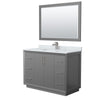 Custom image for Dark Gray with Brushed Nickel Trim / White Carrara Marble / 46