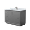 Custom image for Dark Gray with Brushed Nickel Trim / White Carrara Marble / No Mirror