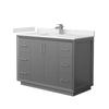 Custom image for Dark Gray with Brushed Nickel Trim / White Cultured Marble / No Mirror