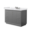 Custom image for Dark Gray with Brushed Nickel Trim / White Cultured Marble / No Mirror