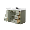 Custom image for Light Green with Matte Black Trim / Carrara Cultured Marble / No Mirror