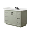 Custom image for Light Green with Matte Black Trim / White Quartz / No Mirror