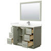 Custom image for Light Green with Brushed Nickel Trim / Giotto Quartz / 46