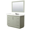 Custom image for Light Green with Brushed Nickel Trim / Giotto Quartz / 46