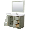 Custom image for Light Green with Brushed Nickel Trim / White Cultured Marble / 46