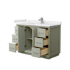 Custom image for Light Green with Brushed Nickel Trim / White Cultured Marble / No Mirror
