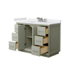 Custom image for Light Green with Brushed Nickel Trim / White Cultured Marble / No Mirror