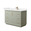 Custom image for Light Green with Satin Bronze Trim / Carrara Cultured Marble / No Mirror