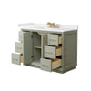 Custom image for Light Green with Satin Bronze Trim / Carrara Cultured Marble / No Mirror