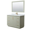 Custom image for Light Green with Satin Bronze Trim / White Carrara Marble / 46