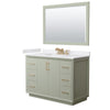 Custom image for Light Green with Satin Bronze Trim / White Cultured Marble / 46