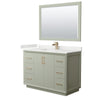 Custom image for Light Green with Satin Bronze Trim / White Quartz / 46