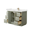 Custom image for Light Green with Satin Bronze Trim / White Quartz / No Mirror